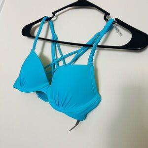 Aerie Swim Womens Size 32 B Burnt Blue  Pushup Padded Bikini Top